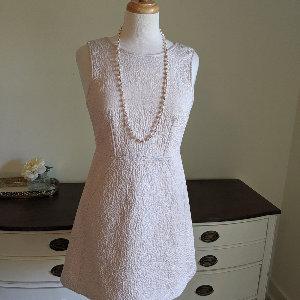 French connection sleeveless shift dress off white